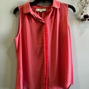 LOFT Women's Pink Sleeveless Top